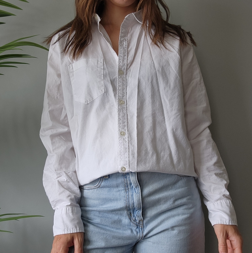 Amazon Essentials White Button-Down Shirt